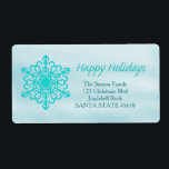 Glad helg snowflake Helgdag Address Label Fraktsedel<br><div class="desc">Lägg till en speciell detalj i helgdag! Det finns många olika kort tillgängliga,  så plocka den utformning och formulering du vill ha. Bläddra i butiken eller sök efter "portosabbianatalelabel".</div>