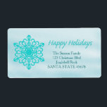 Glad helg snowflake Helgdag Address Label Fraktsedel<br><div class="desc">Lägg till en speciell detalj i helgdag! Det finns många olika kort tillgängliga,  så plocka den utformning och formulering du vill ha. Bläddra i butiken eller sök efter "portosabbianatalelabel".</div>