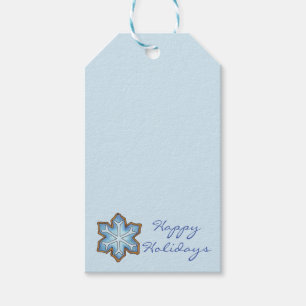 Glad helg Snowflake-julen Hanukkah Snö Presentetikett