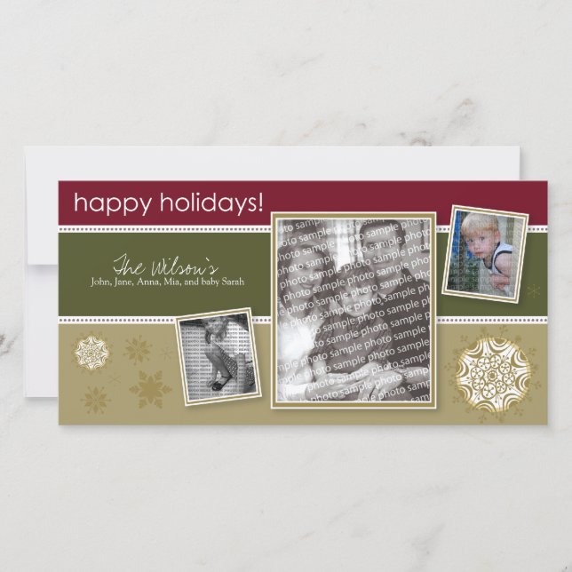 Glad helg Snowflake Sweet 3-Photo: 03 Julkort (Framsida)