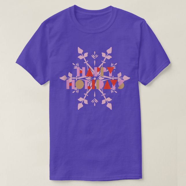 Glad helg Snowflake T Shirt (Design framsida)
