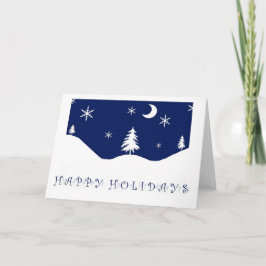 Glad helg Snowscape-hälsningskort