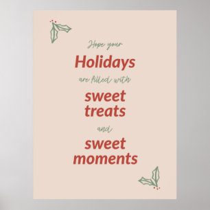 Glad helg Söt julkort Poster