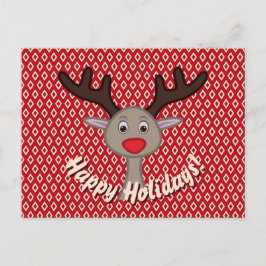 Glad helg Söt ren jul Vykort