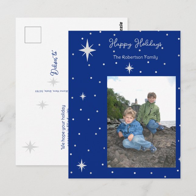 Glad helg Starlight Foto Julkort Vykort (Fram/baksida)