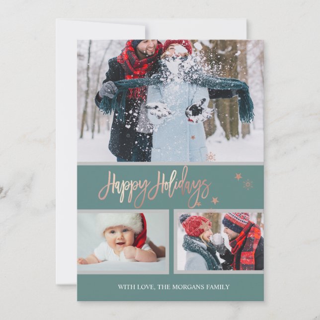 Glad helg Stars God jul Photo Collage Meddelande (Framsida)