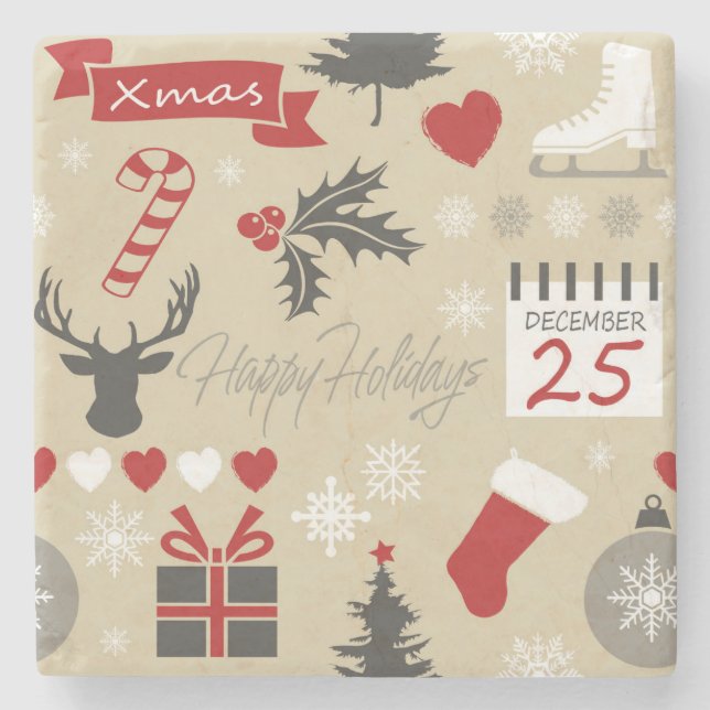 Glad helg stenunderlägg (Framsidan)