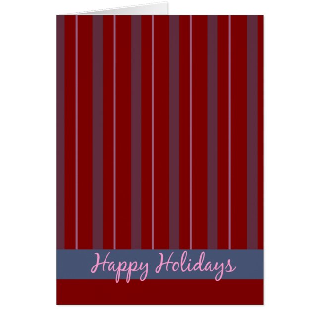 Glad helg stripe hälsningskort (Framsidan)