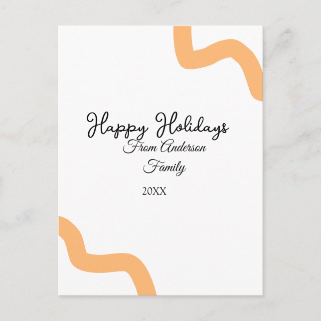 Glad helg svarta orange namn, år spiral (Framsida)