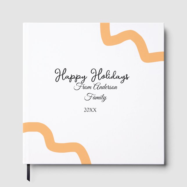 Glad helg svarta orange namn, år spiral gästböcker (Framsida)