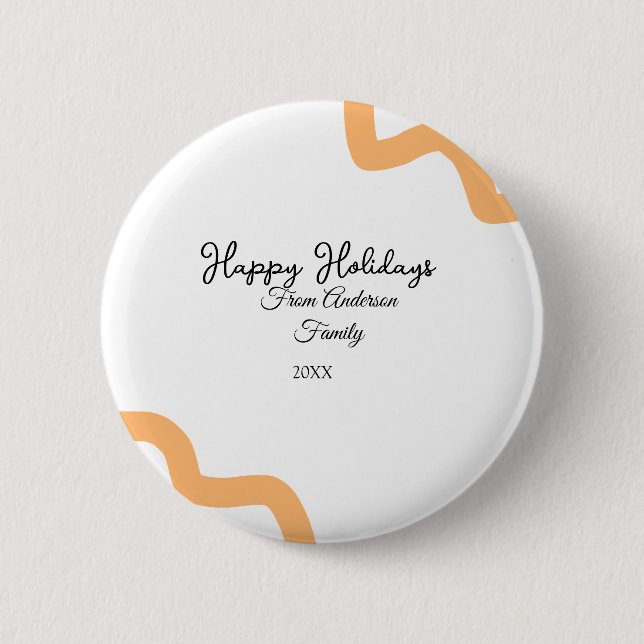 Glad helg svarta orange namn, år spiral knapp (Framsida)