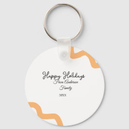 Glad helg svarta orange namn, år spiral nyckelring