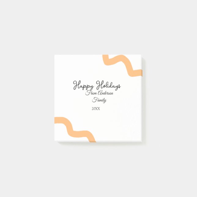 Glad helg svarta orange namn, år spiral post-it block (Framsida)