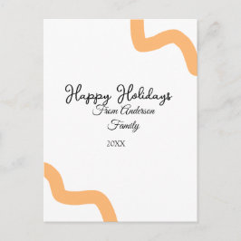 Glad helg svarta orange namn, år spiral vykort