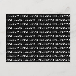 "Glad helg" svartvit Vykort