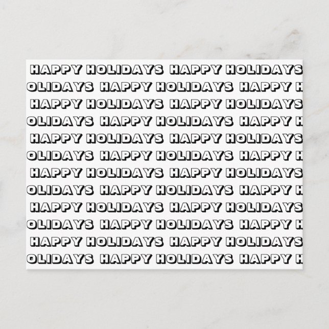 "Glad helg" svartvit Vykort (Framsida)