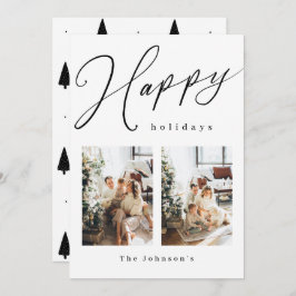 Glad helg svartvitt Helgdag Julkort