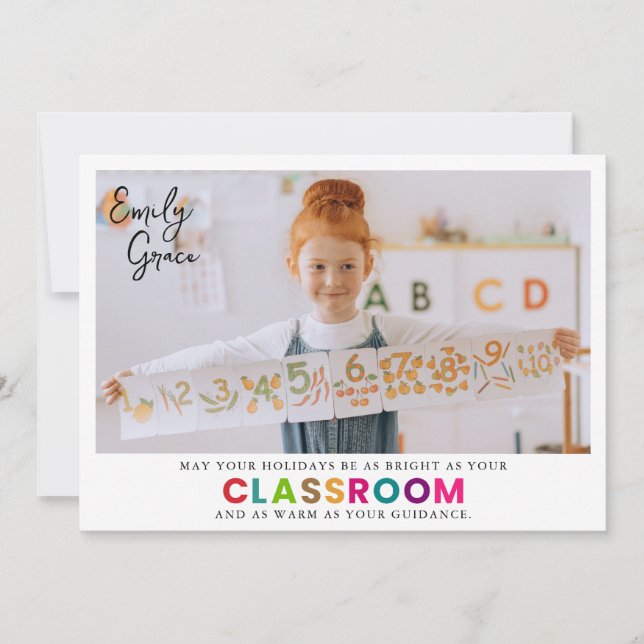 Glad helg till den bästa läraren någonsin! julkort (Framsida)