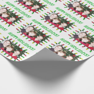 Glad helg tillfogar ditt fotojulljus presentpapper