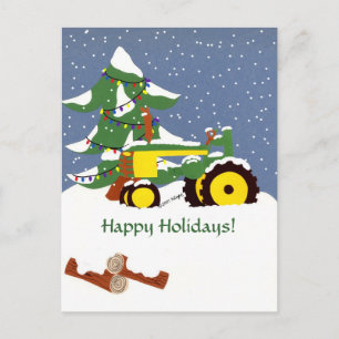 Glad helg! Traktorvykort Helg Vykort