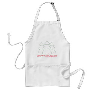 Glad helg Tre Julgranar-disposition Apron Förkläde