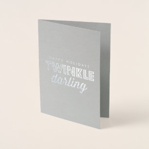 Glad helg Twinkle Darling Folierat Kort