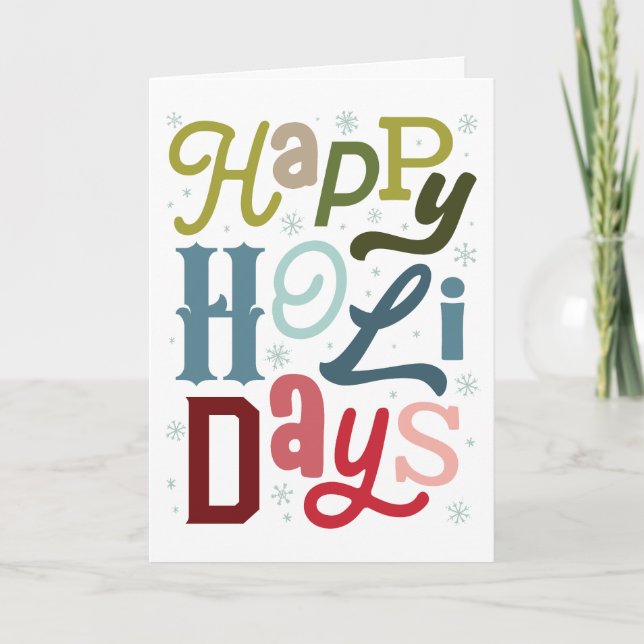 Glad helg-typografi, design © GraphicLoveShop Kort (Framsida)