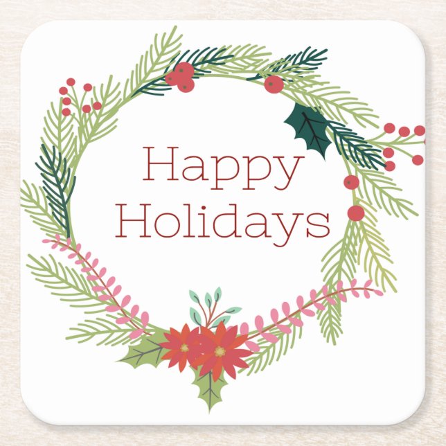 Glad helg underlägg papper kvadrat (Framsidan)