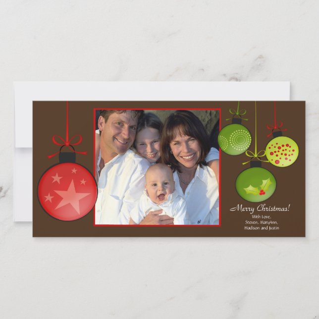 Glad helg Unik julfoto Julkort (Framsida)