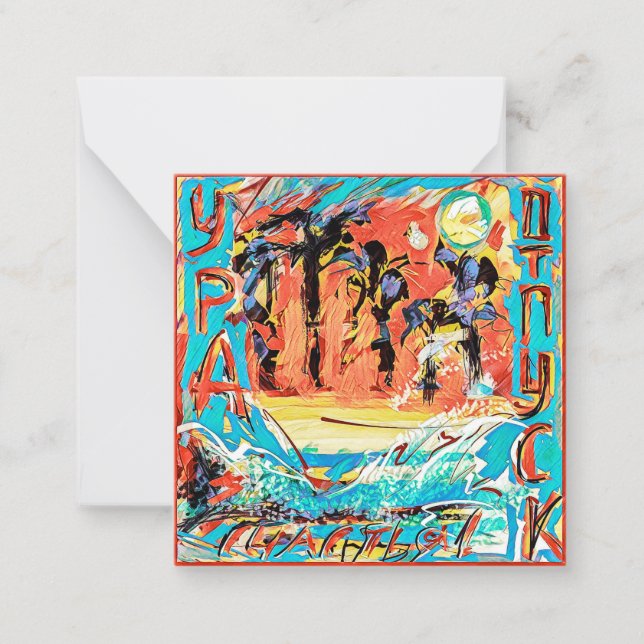 Glad helg / Vacation på ryska Anteckningskort (Framsida)