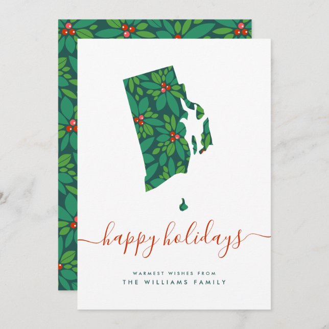 GLAD HELG varm Önskemål från Rhode island (Fram/baksida)