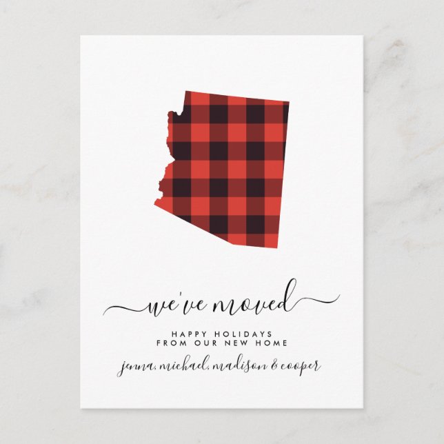 glad helg | Vi har flyttat | Arizona Vykort (Framsida)