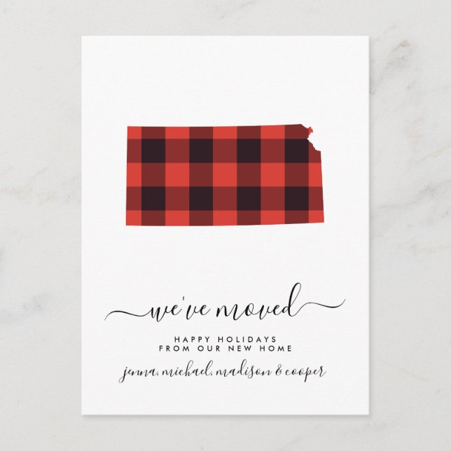 glad helg | Vi har flyttat | Kansas Vykort (Framsida)