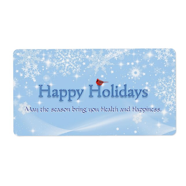 Glad helg Vin-etikett Fraktsedel (Framsidan)