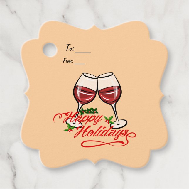 Glad helg Vin Gåvor Etiketter (Framsida)