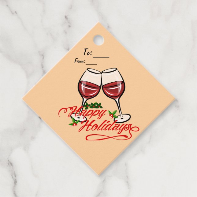 Glad helg Vin Gåvor Etiketter (Framsida)