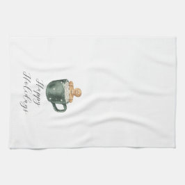 Glad helg Vintage Hett Chocolate Kökshandduk