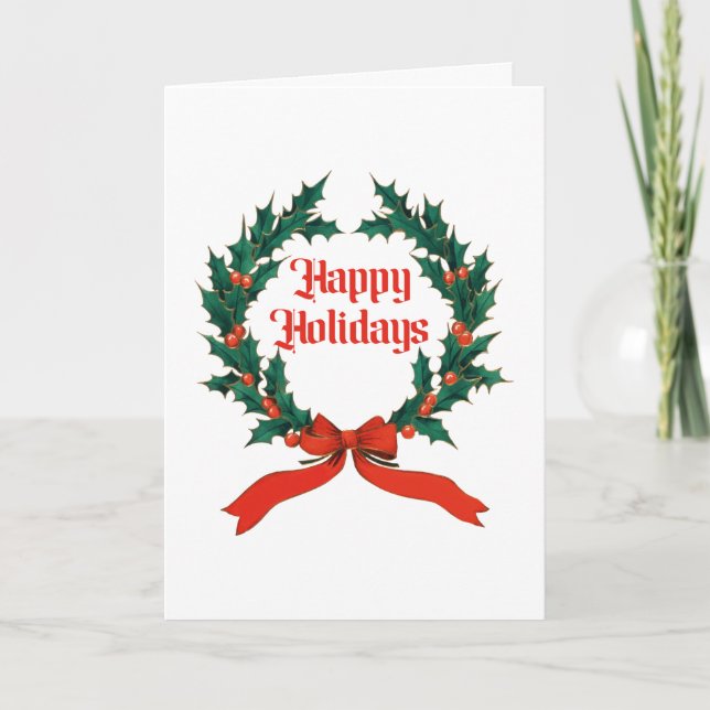 Glad helg Vintage Holly-julfransen (Framsida)