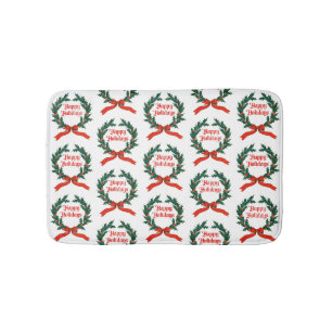 Glad helg Vintage Holly-julfransen Badrumsmatta