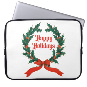 Glad helg Vintage Holly-julfransen Laptop Fodral