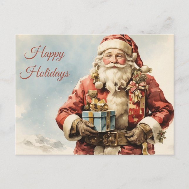 Glad helg Vintage jul Jultomten (Framsida)