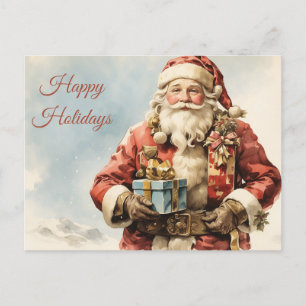 Glad helg Vintage jul Jultomten Vykort