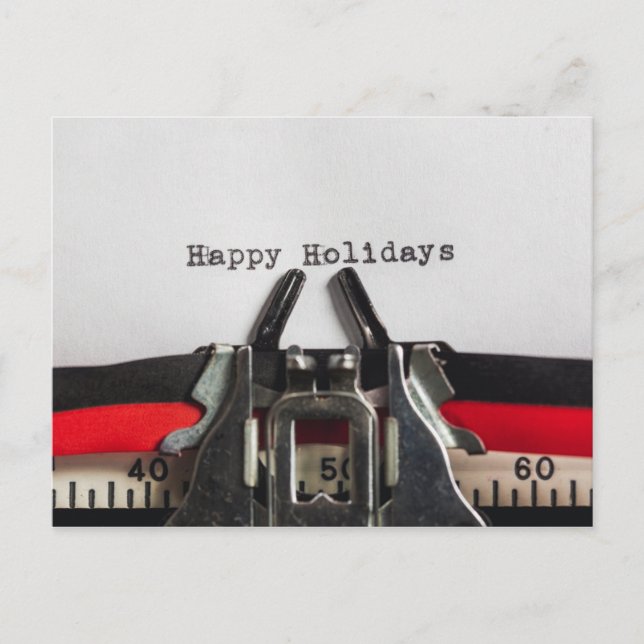 Glad helg Vintage-skrivmaskin-Personlig Vykort (Framsida)