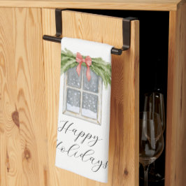 Glad helg Vintage Window Kitchen Towel Kökshandduk