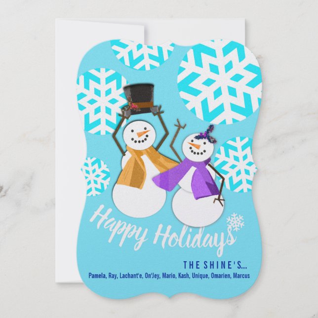 GLAD HELG | Vintervänner | Helgdag kort (Framsida)