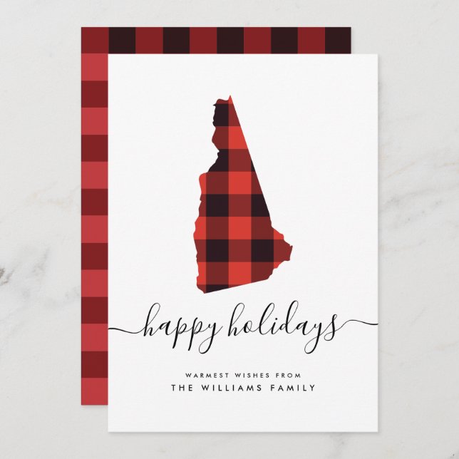 GLAD HELG Warm Önskemål från New Hampshire (Fram/baksida)