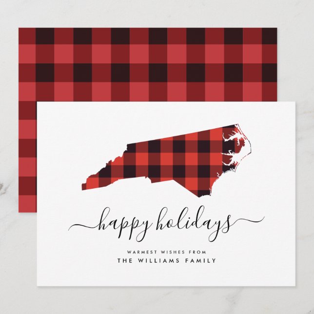 GLAD HELG Warm Önskemål från North Carolina (Fram/baksida)