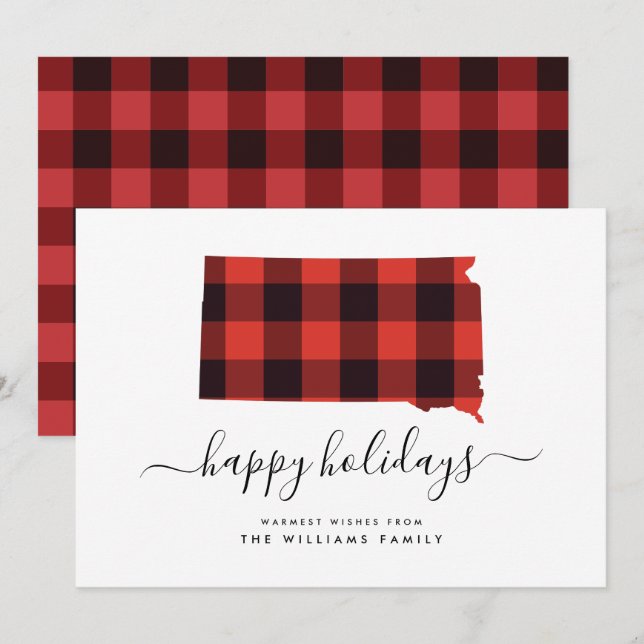 GLAD HELG Warm Önskemål från South Dakota (Fram/baksida)