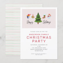 Glad helg Watercolor Cute jul Party