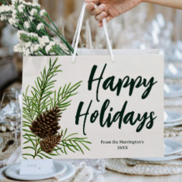 Glad helg Watercolor Winter Gräs Ivory